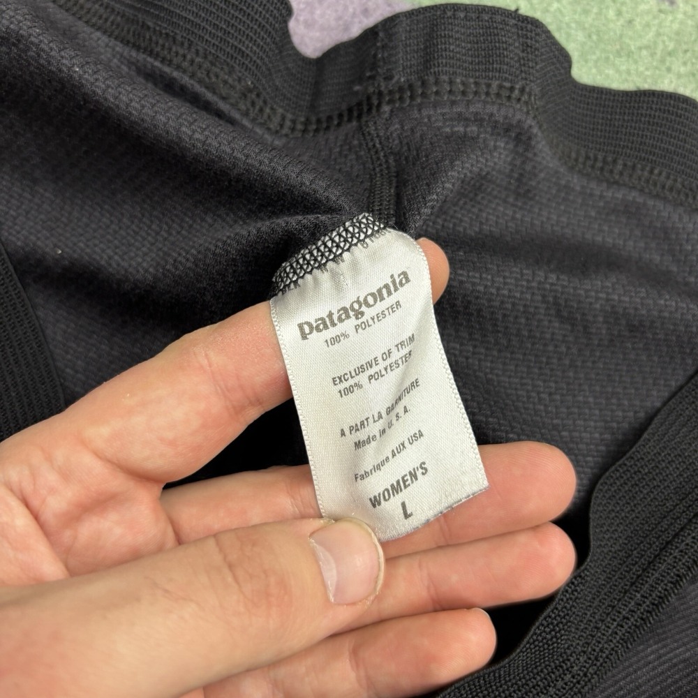 Vintage Patagonia Pants Women's Large Black Capilene Baselayer USA Lightweight - Picture 8 of 11